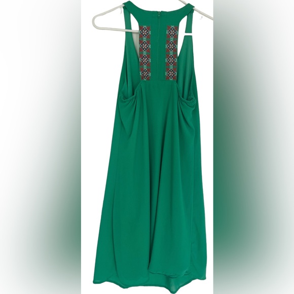 My Michelle Chiffon Swing Ultimate Tunic Tank Dress Kelly Green size 9 Summer - Picture 2 of 8